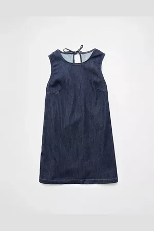 American Eagle Outfitters Denim Tie Back Mini Shift Dress Women