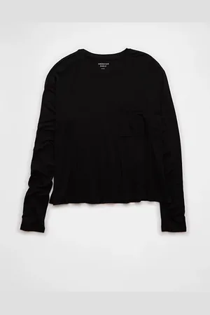 American Eagle Outfitters Soft Sexy Long-Sleeve Pocket T-Shirt Women