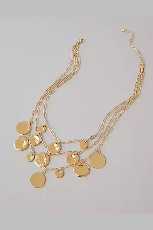 American Eagle Outfitters O Coin Layered Necklace Women