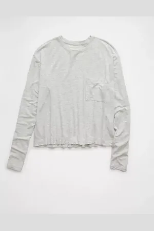 American Eagle Outfitters Soft Sexy Long-Sleeve Pocket T-Shirt Women