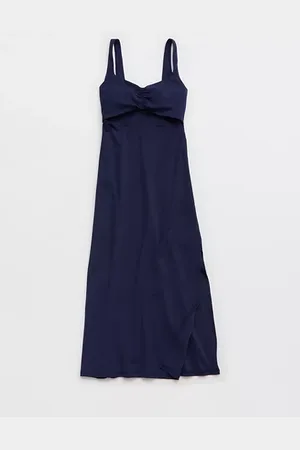 Offline By Aerie Real Me XTRA Night Out Keyhole Midi Dress Women