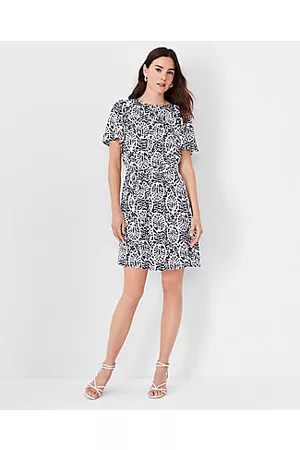 ANN TAYLOR Women Printed Dresses - Floral Flutter Sleeve Shift Dress