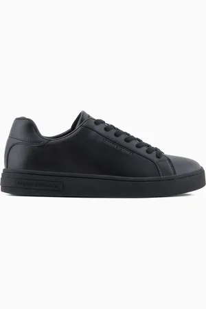 Armani Exchange Leather sneakers with logo on the sole