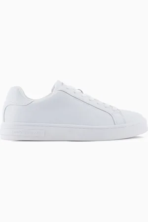 Armani Exchange Leather sneakers with logo on the sole