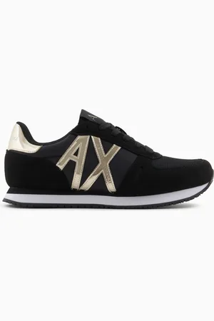 Armani Exchange Microfiber sneakers with logo