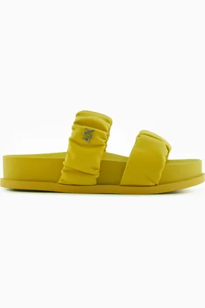 Armani Exchange Sandals with two bands in gathered fabric