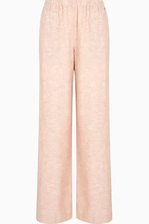 Armani Exchange Oversized cotton and linen trousers