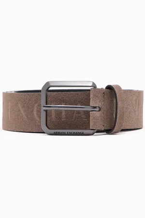 Armani Exchange Leather belt with logo