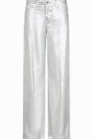 Armani Exchange Metallic Stiff Cotton Trousers
