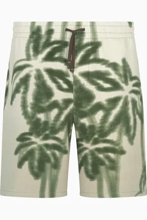 Armani Exchange Palm Print Cotton Blend Shorts