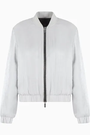 Armani Exchange Bomber jacket in glitter satin fabric
