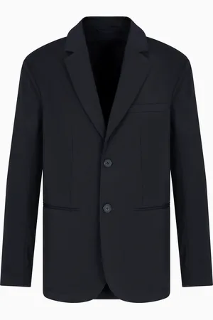 Armani Exchange Single-breasted blazer in stretch fabric