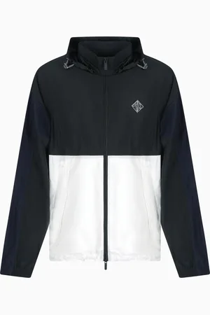 Armani Exchange Color block windbreaker jacket with zip