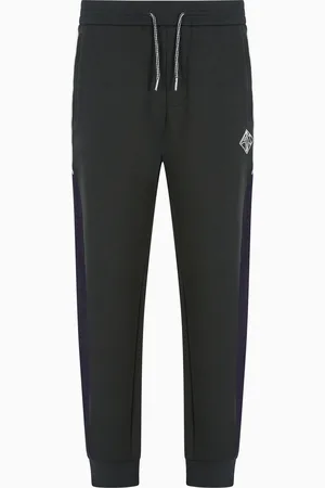 Armani Exchange Jogger pants in sweatshirt with contrasting inserts