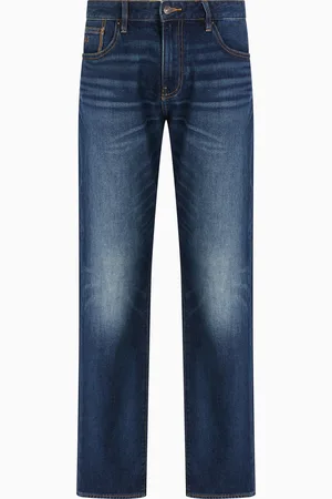 Armani Exchange J16 straight fit jeans in stone washed cotton denim