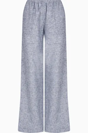 Armani Exchange Oversized cotton and linen trousers