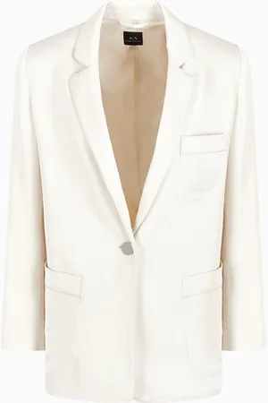 Armani Exchange Single-breasted jacket in matte satin fabric