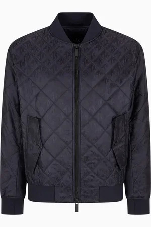 Armani Exchange Quilted jacket with tone-on-tone logo