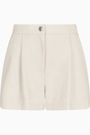 Armani Exchange ASV eco-leather shorts with pleats