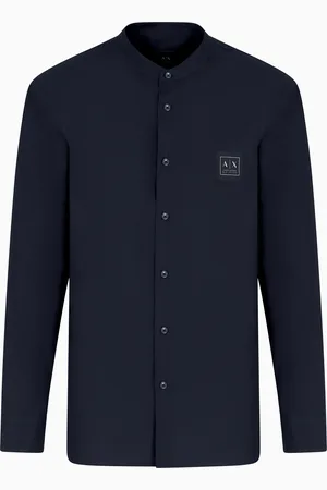 Armani Exchange Regular fit poplin shirt with logo patch