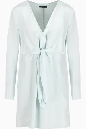 Armani Exchange Short viscose dress with bow