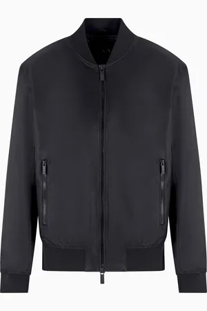 Armani Exchange Satin bomber jacket with blurred back logo
