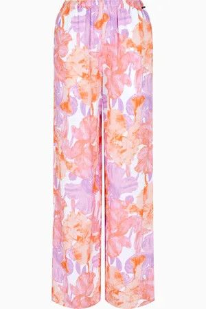 Armani Exchange Oversized trousers in floral fabric