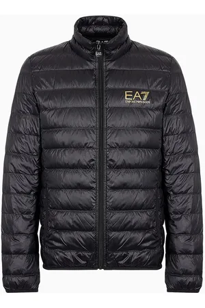 EA7 Emporio Armani Men's Packable Hooded Core Identity Puffer Jacket in  Navy