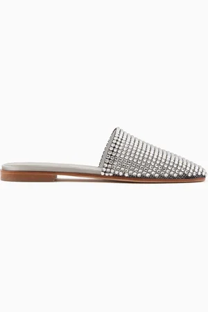 Emporio Armani Mesh mules with rhinestones