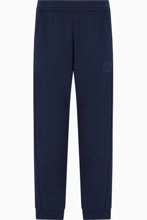 Giorgio Armani Cotton-jersey fleece and cashmere joggers