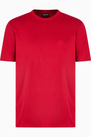 Giorgio Armani Cotton-interlock T-shirt with embroidered logo