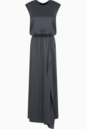 Giorgio Armani Double-faced silk-satin long dress