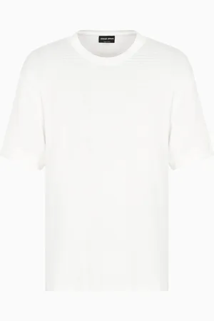 Giorgio Armani Embroidered viscose crew-neck T-Shirt