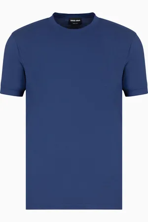 Giorgio Armani Crew-neck short-sleeved T-shirt in stretch viscose jersey