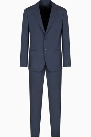 Giorgio Armani Soho line single-breasted suit in a chambray-effect wool and silk