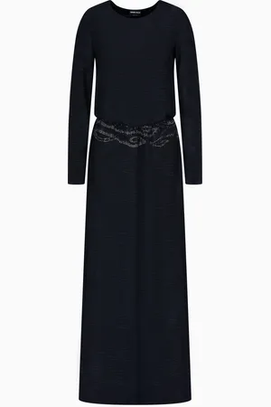 Giorgio Armani Viscose jacquard jersey long dress