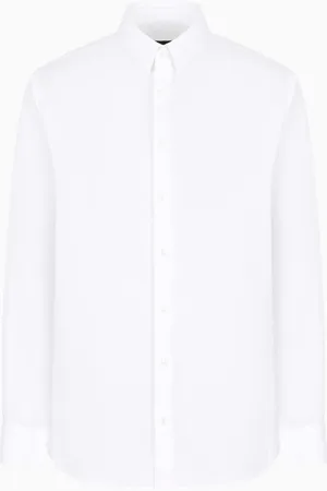 Giorgio Armani Stretch fabric shirt with collar stays