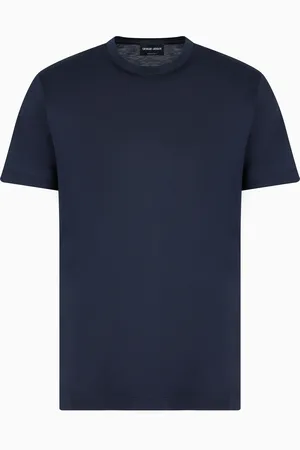 Giorgio Armani Plain-knit jersey T-shirt in a silk-and-cotton blend