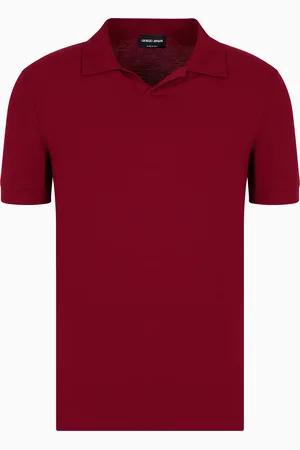 Giorgio Armani ASV stretch viscose jersey short-sleeved polo shirt