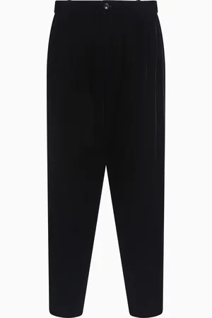 Giorgio Armani Double-darted velvet trousers