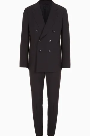 Giorgio Armani Linea Napoli double-breasted virgin wool twill dress
