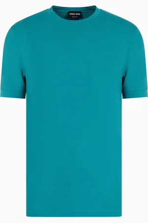 Giorgio Armani Crew-neck short-sleeved T-shirt in stretch viscose jersey