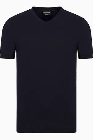 Giorgio Armani V-neck T-shirt Icon in stretch viscose jersey