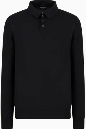 Giorgio Armani Long-sleeved cashmere polo shirt