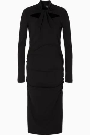 Giorgio Armani ASV viscose-blend Milano-stitch midi dress