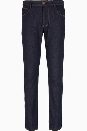 Giorgio Armani Five-pocket, slim-fit, stretch cotton-denim trousers