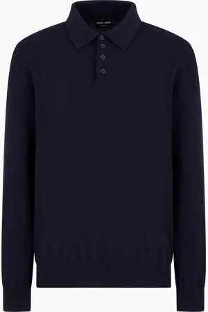 Giorgio Armani Long-sleeved cashmere polo shirt