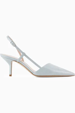Giorgio Armani Laminated suede slingbacks