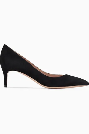 Giorgio Armani Suede court shoes with asymmetric top line