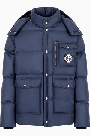 Giorgio Armani Hooded bomber jacket with goose-down padding ASV